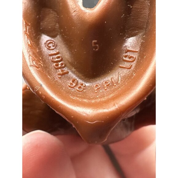 Vintage 1984 LGT Pound Puppies Dog PVC Figure Cake Topper Tonka 1980s Brown - Picture 6 of 9